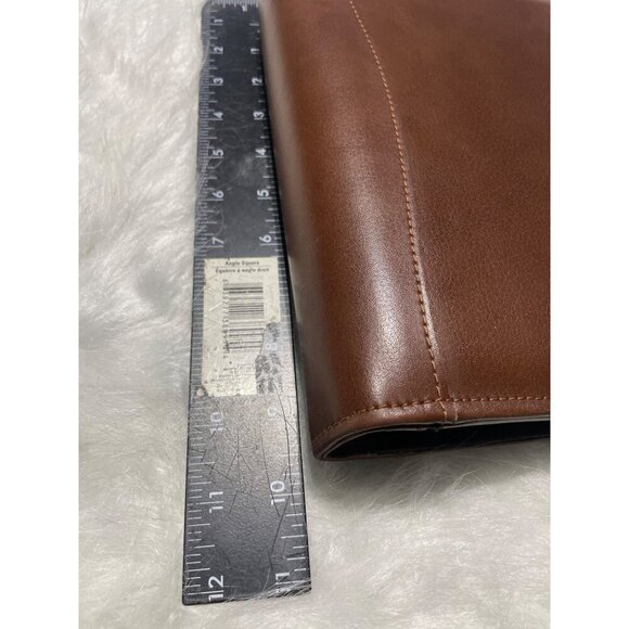 Brown Leather Portfolio Binder / Calendar With & Inner Pockets - Picture 9 of 10